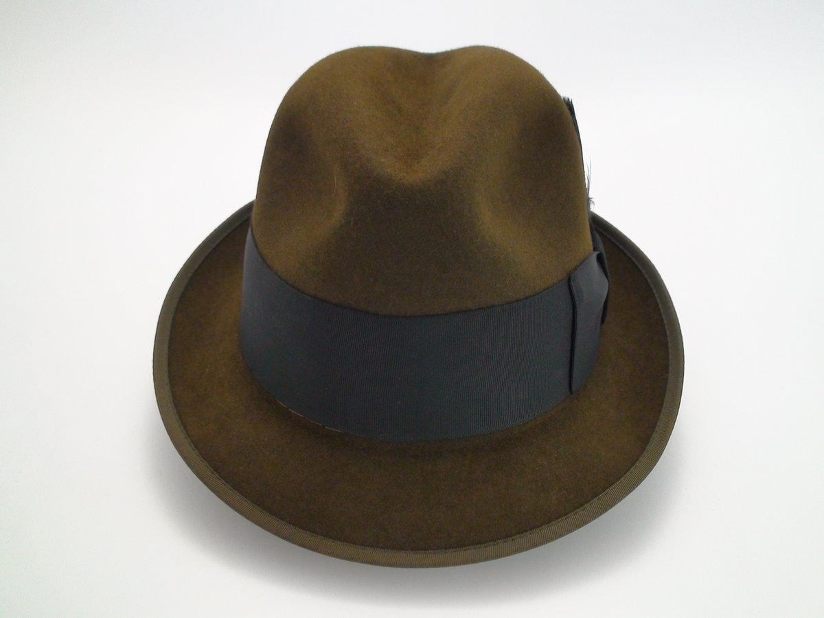 Adam Hats Premier Quality Brown Fur Felt Fedora Hat