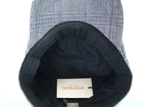 Stetson Herringbone Navy Ivy 100% Cotton Golf Driving Flat Cap