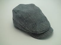 Stetson Herringbone Navy Ivy 100% Cotton Golf Driving Flat Cap