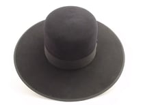 Vintage Biltmore Black 7x Flat Brim Cowboy Hat Size 7" (56)