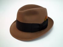 Vintage Resistol 3X Beaver Kitten Finish Bark Fedora Size 7 1/4"