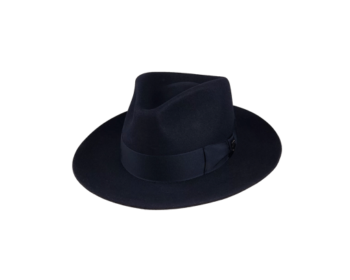 New Tonak French Navy Mohair Fur Felt Fedora Hat