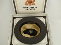 Stetson Royal De Luxe BOGART Caribou Gray Fur Felt Fedora Hat Size 7 1/8" Long Oval