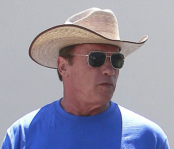Arnold Schwarzenegger Sports a Cowboy Hat in Beverly Hills