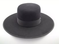 Vintage Biltmore Black 7x Flat Brim Cowboy Hat Size 7" (56)