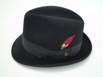 Champ Hats Fedora Kasmir Finish Black Fur Felt Hat