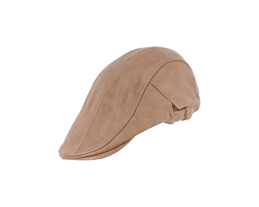 Beige Australian Leather Bush Outback Jacaru Hat Flat Cap