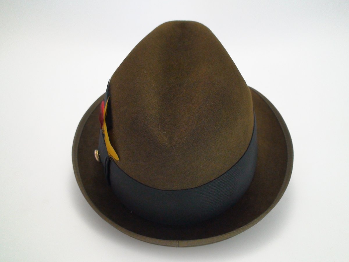 Adam Hats Premier Quality Brown Fur Felt Fedora Hat