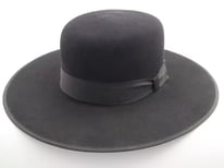 Vintage Biltmore Black 7x Flat Brim Cowboy Hat Size 7" (56)