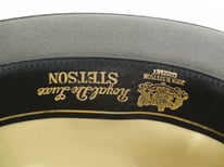 Stetson Royal De Luxe BOGART Caribou Gray Fur Felt Fedora Hat Size 7 1/8" Long Oval