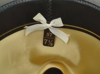 Stetson Royal De Luxe BOGART Caribou Gray Fur Felt Fedora Hat Size 7 1/8" Long Oval