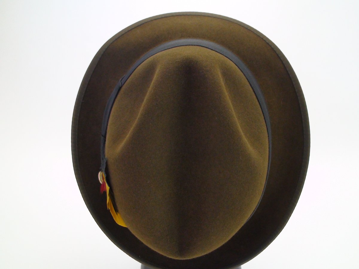 Adam Hats Premier Quality Brown Fur Felt Fedora Hat