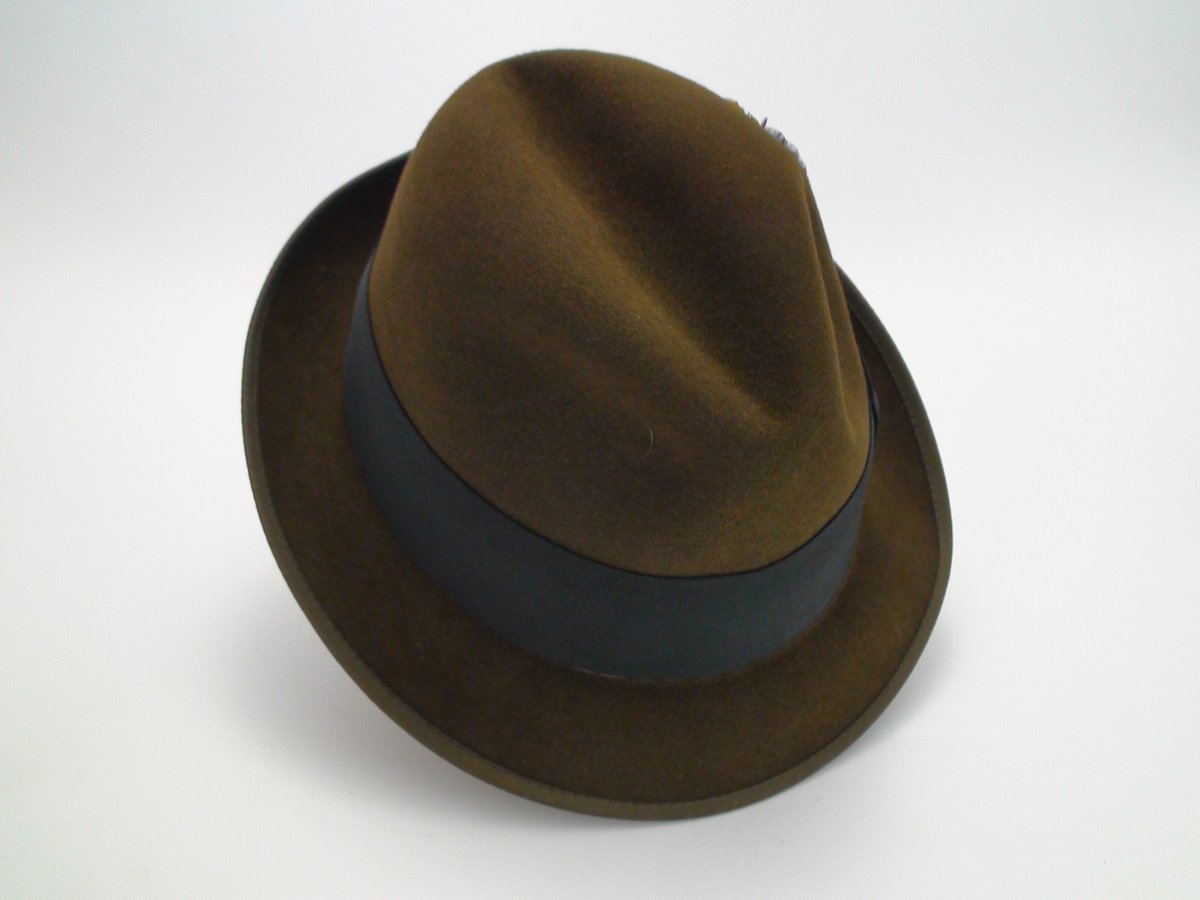 Adam Hats Premier Quality Brown Fur Felt Fedora Hat