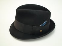 Champ Hats Kasmir Finish Black Fur Felt Trilby Fedora Hat