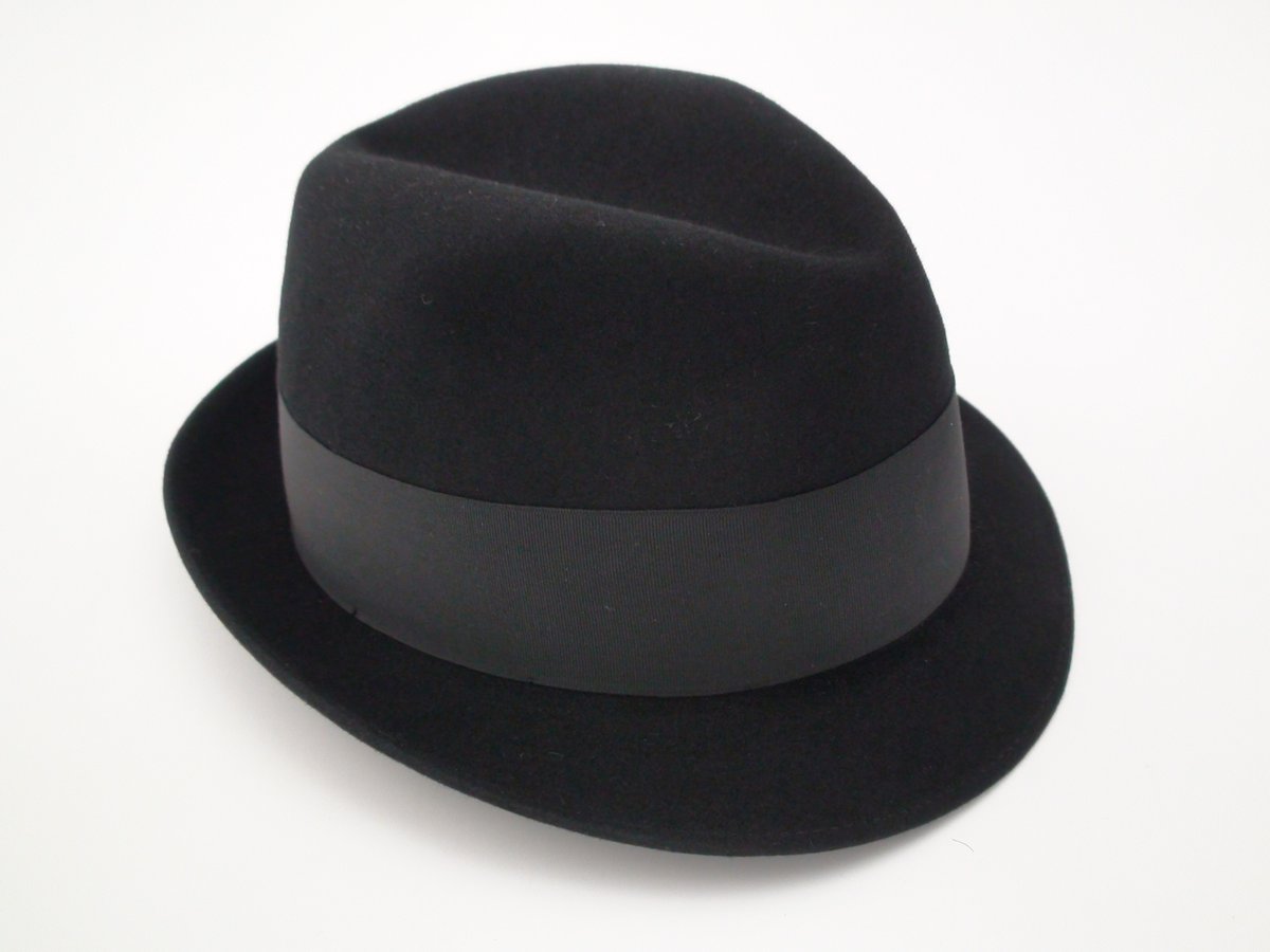 Adam Hats Premier Black Fur Felt Fedora Hat