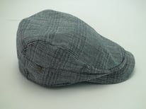 Stetson Herringbone Navy Ivy 100% Cotton Golf Driving Flat Cap