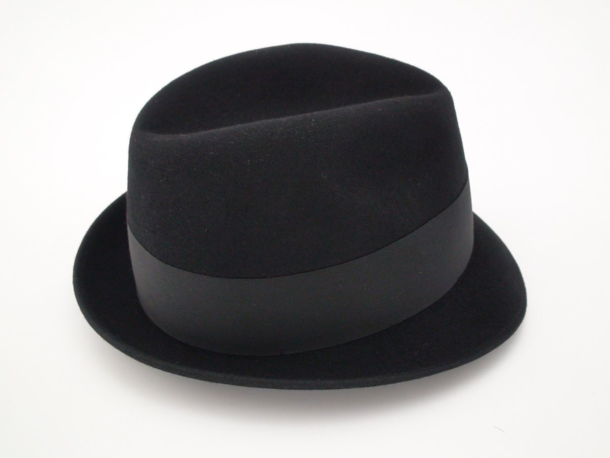 Adam Hats Premier Black Fur Felt Fedora Hat