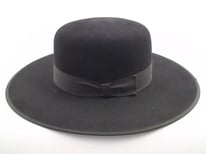 Vintage Biltmore Black 7x Flat Brim Cowboy Hat Size 7" (56)
