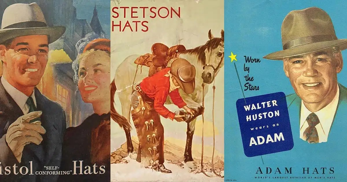 Vintage Hat Advertisements