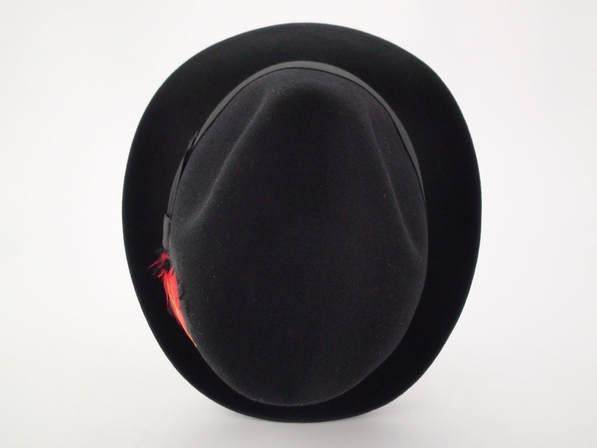 Adam Hats Premier Black Fur Felt Fedora Hat