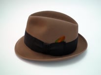 Vintage Resistol 3X Beaver Kitten Finish Bark Fedora Size 7 1/4"