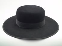 Vintage Biltmore Black 7x Flat Brim Cowboy Hat Size 7" (56)