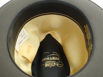 Stetson Royal De Luxe BOGART Caribou Gray Fur Felt Fedora Hat Size 7 1/8" Long Oval