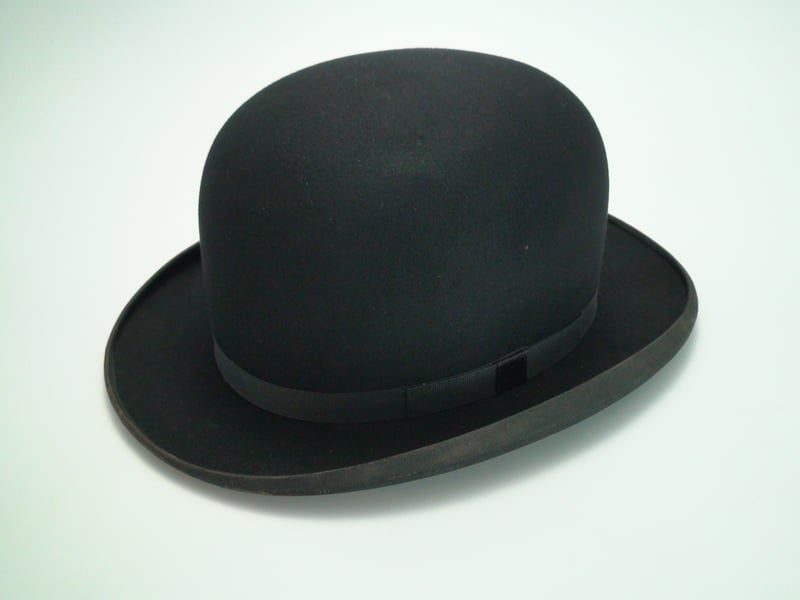 Stetson Black Fur Felt Bowler Derby Hat