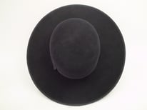 Vintage Biltmore Black 7x Flat Brim Cowboy Hat Size 7" (56)