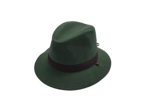 Stylish Woolrich Waxed Cotton Green Safari Hat for All-Weather Protection