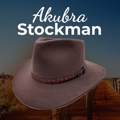 Vintage Akubra Stockman Cowboy Hat Fawn Size 59