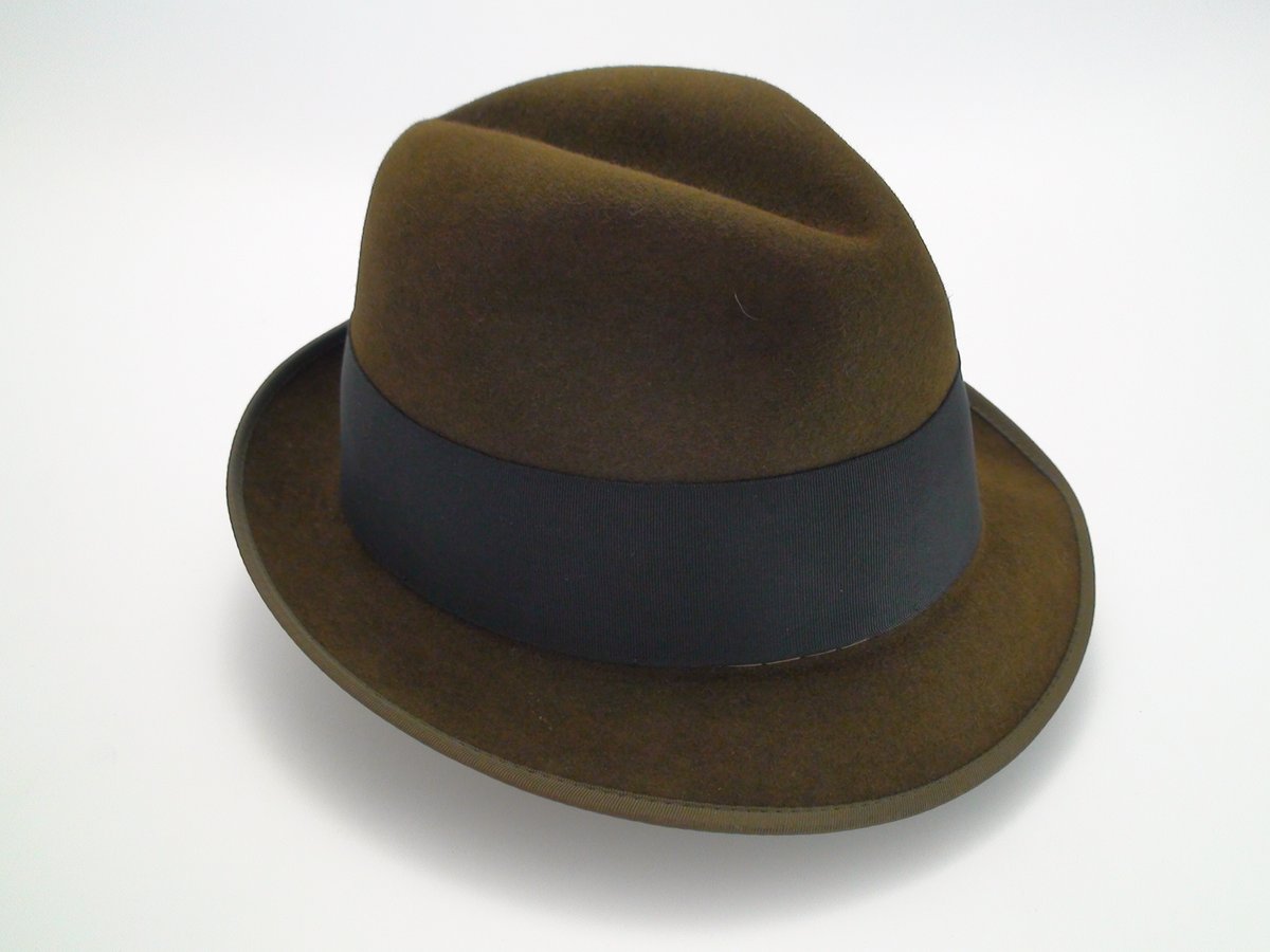 Adam Hats Premier Quality Brown Fur Felt Fedora Hat
