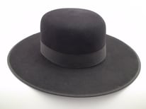 Vintage Biltmore Black 7x Flat Brim Cowboy Hat Size 7" (56)